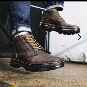 NEW Dr Martens Doc's DM's Doc men's 8 dark brown leather Bonny Crazy Horse boots